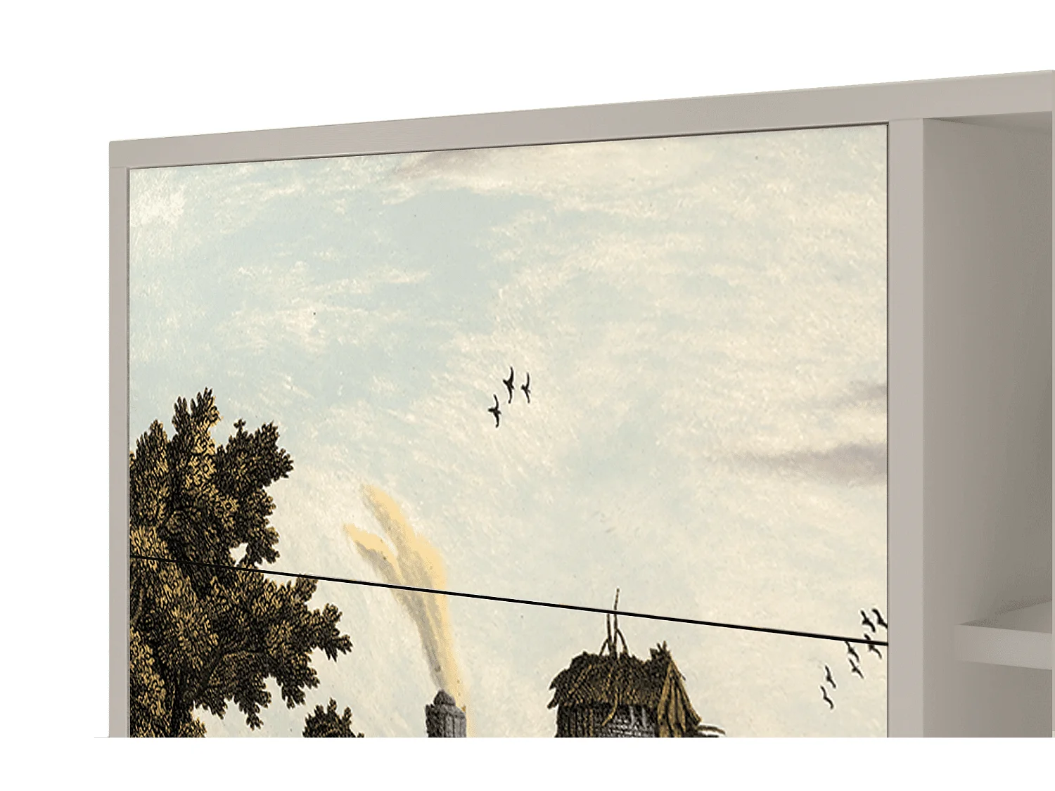 Sideboard - 125x98x48 cm - BS2 - Mill along a River, Sand