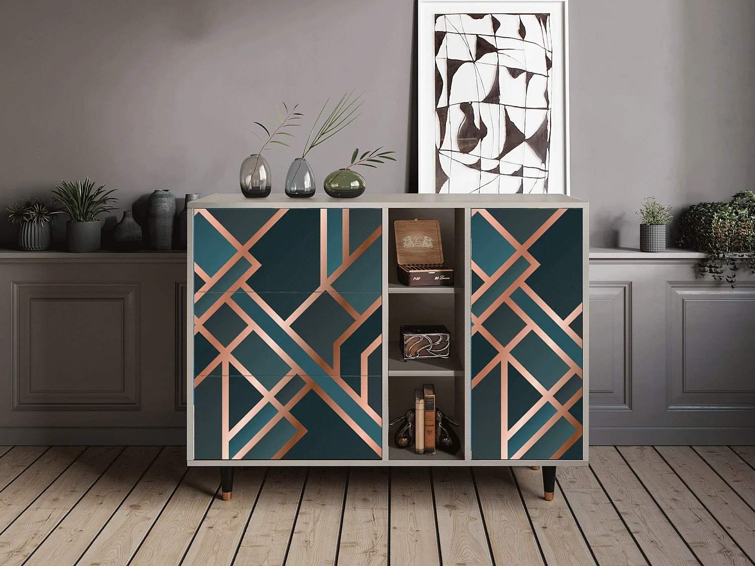 Buffet - 125x98x48 cm - BS2 - Bronze Crossroad, Sable