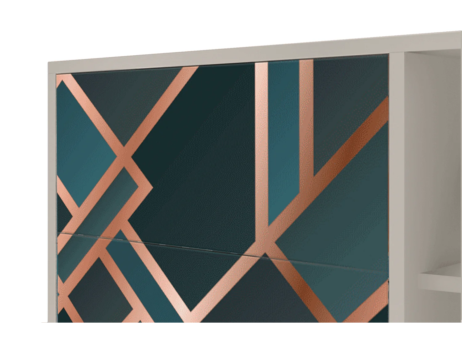 Kredens - 125x98x48 cm - BS2 - Bronze Crossroad, Piaskowy