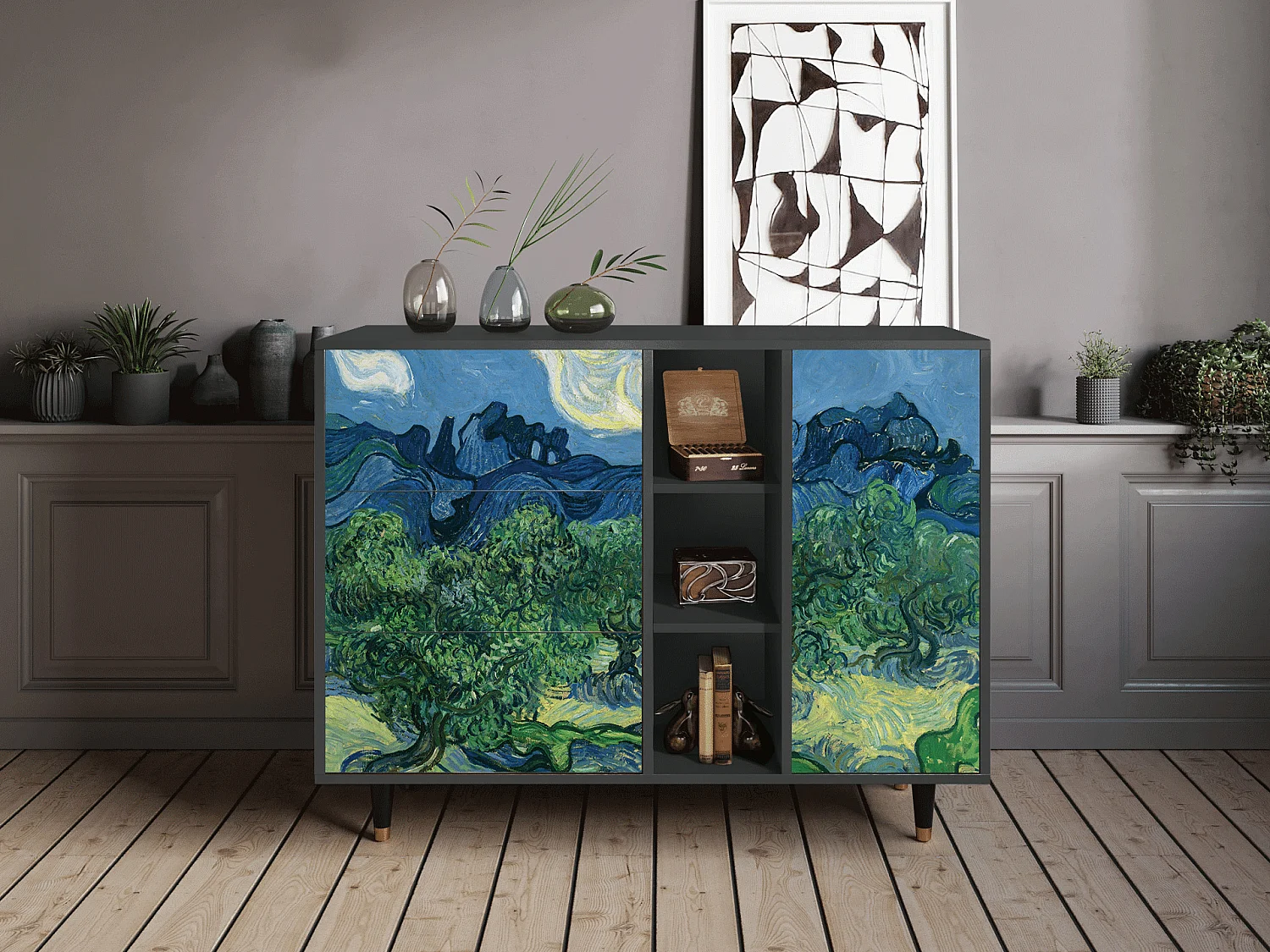 Credenza - 125x98x48 cm - BS2 - The Oil Trees, Antracite