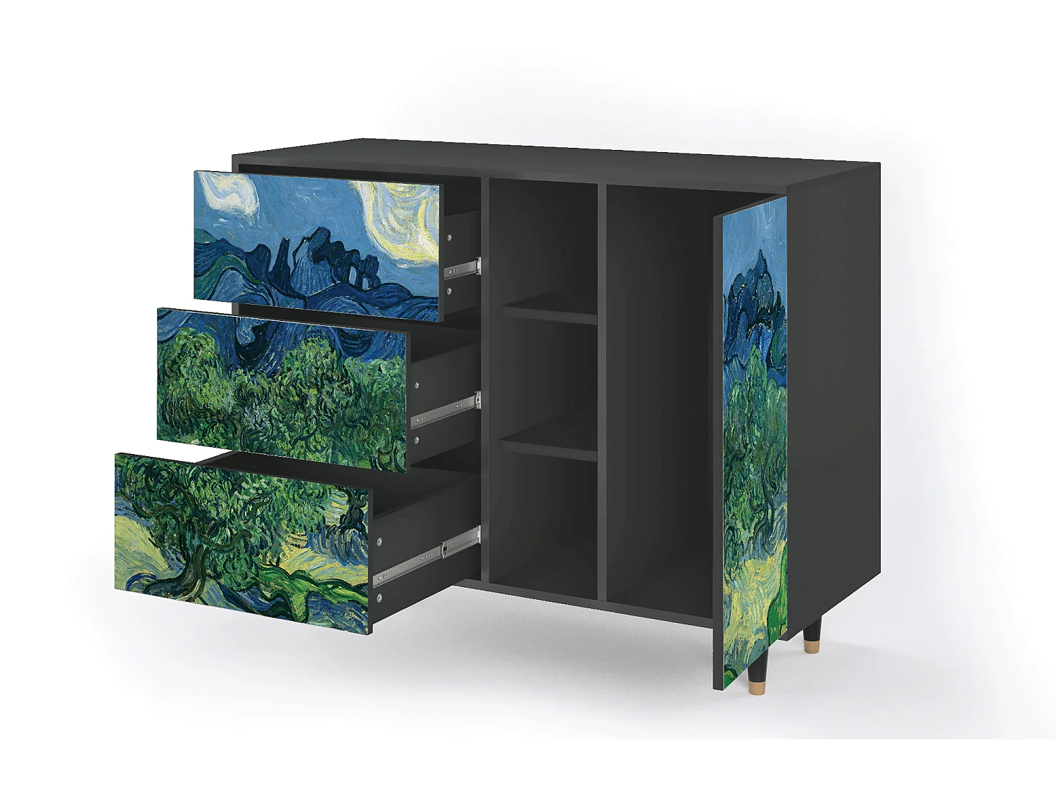 Credenza - 125x98x48 cm - BS2 - The Oil Trees, Antracite