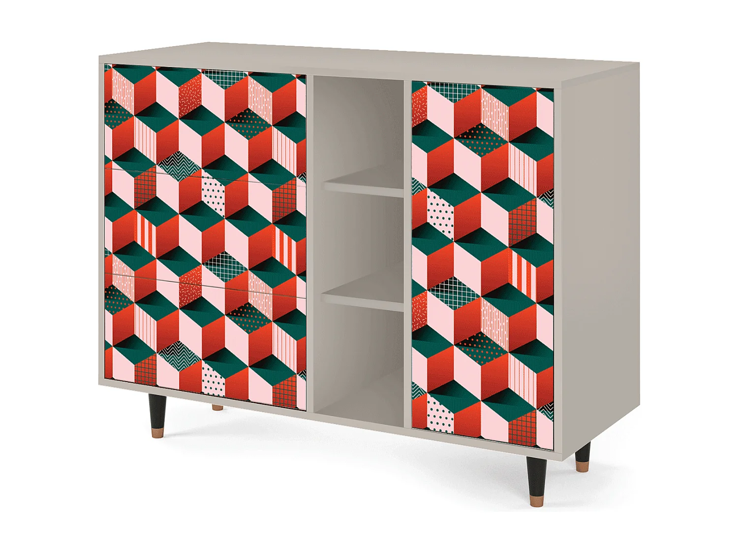 Kredens - 125x98x48 cm - BS2 - Pepsi-Cola, Piaskowy