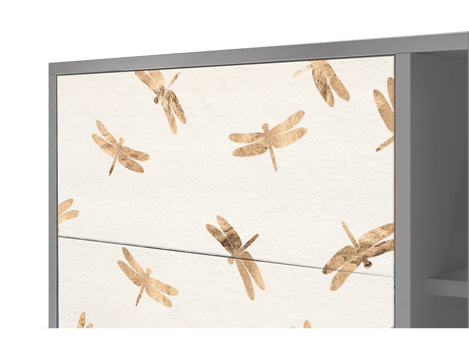 Buffet - 125x98x48 cm - BS2 - Nude Dragonflies, Gris