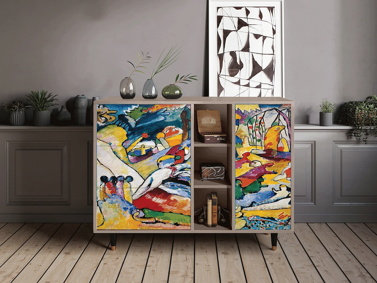 Buffet - 125x98x48 cm - BS2 - Improvisation 26  , Latte