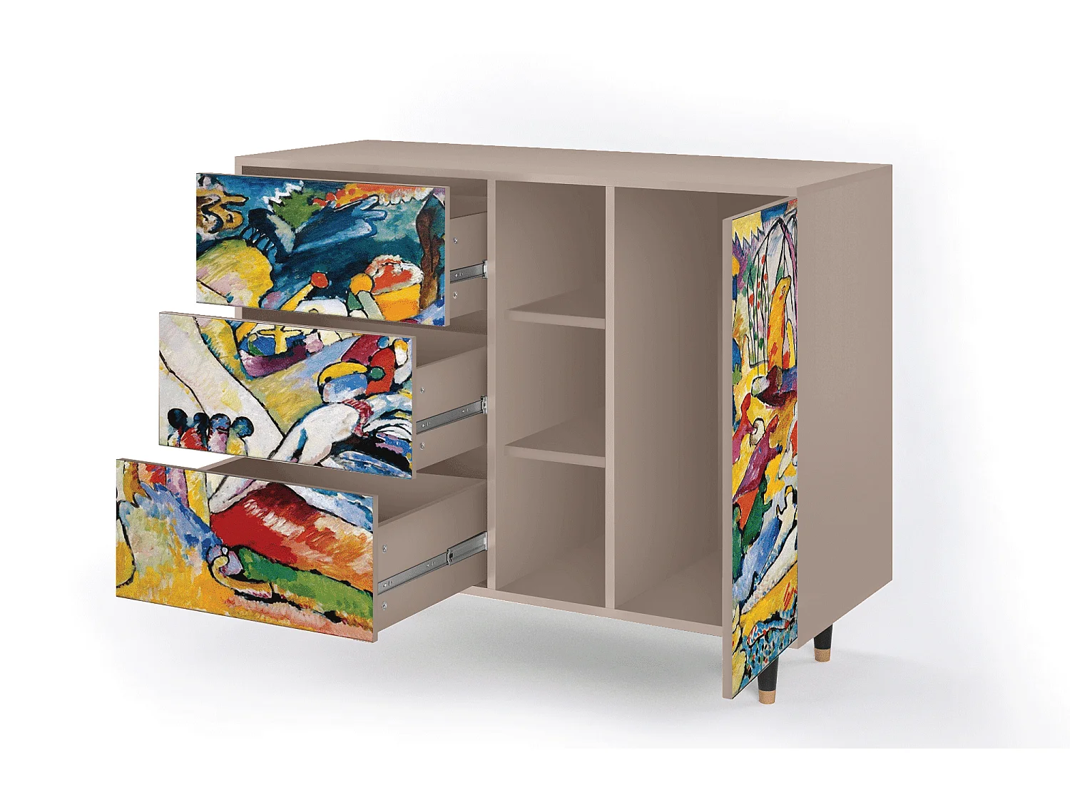 Buffet - 125x98x48 cm - BS2 - Improvisation 26  , Latte