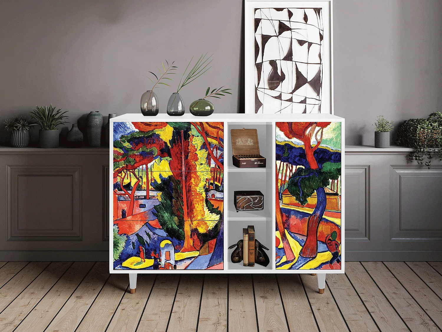 Buffet - 125x98x48 cm - BS2 - The Turning Road, Blanc