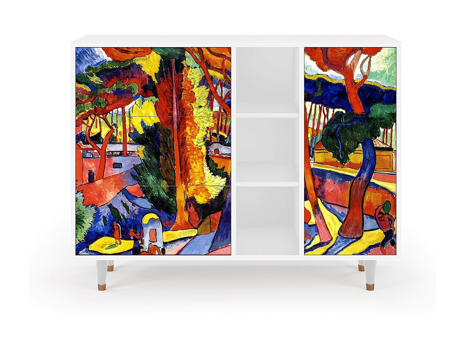 Buffet - 125x98x48 cm - BS2 - The Turning Road, Blanc