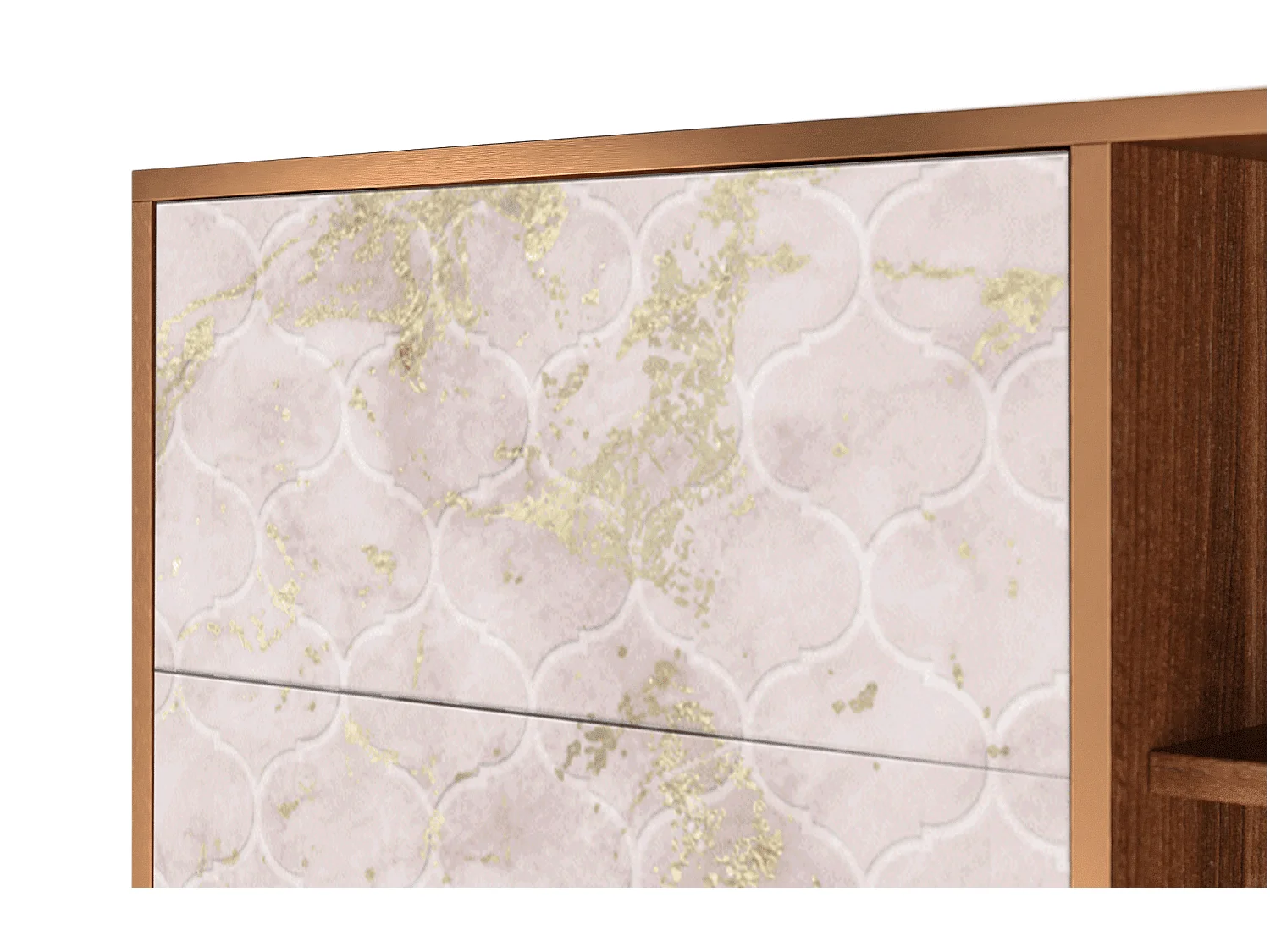 Buffet - 125x98x48 cm - BS2 - Dirty Roses, Noyer