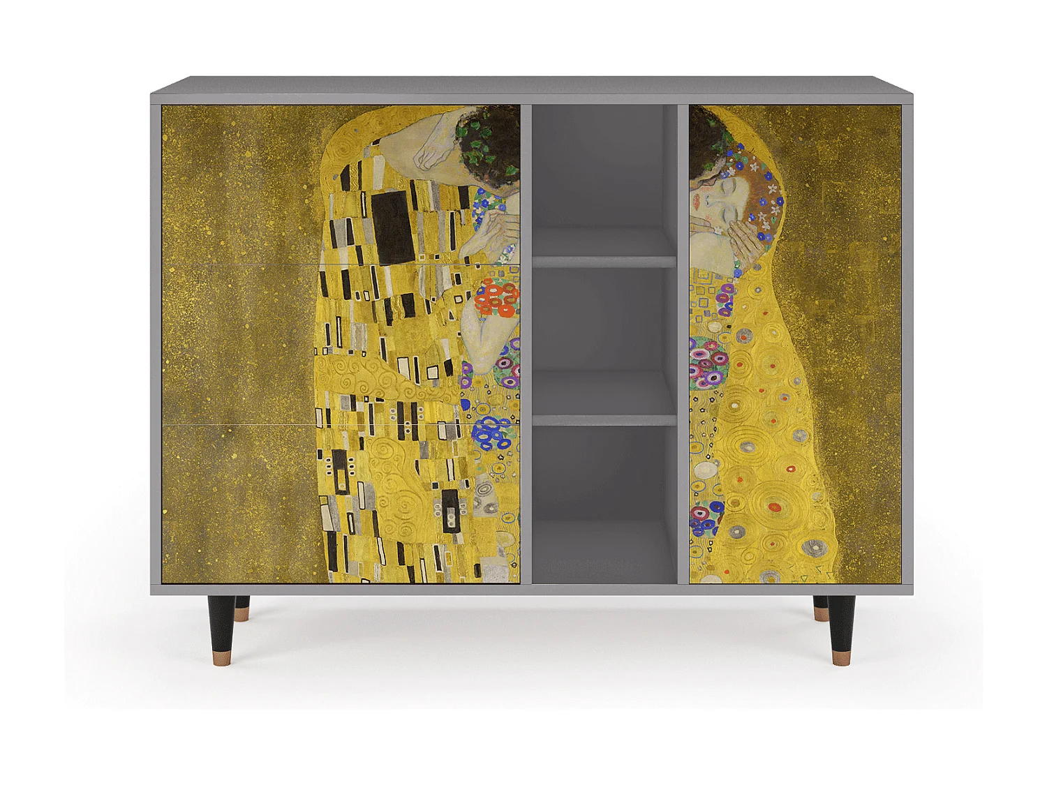 Buffet - 125x98x48 cm - BS2 - The Kiss by Klimt , Gris
