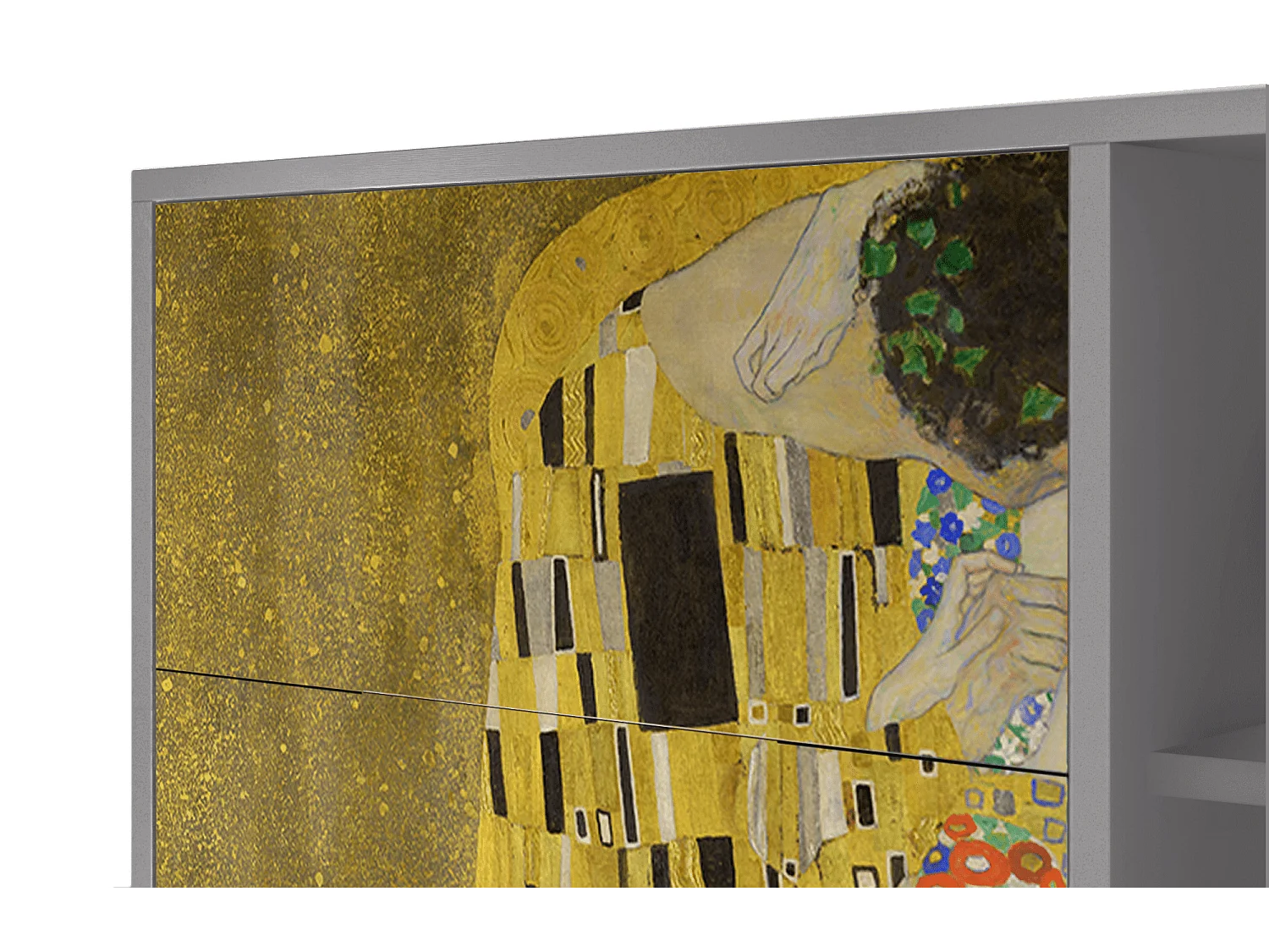 Buffet - 125x98x48 cm - BS2 - The Kiss by Klimt , Gris