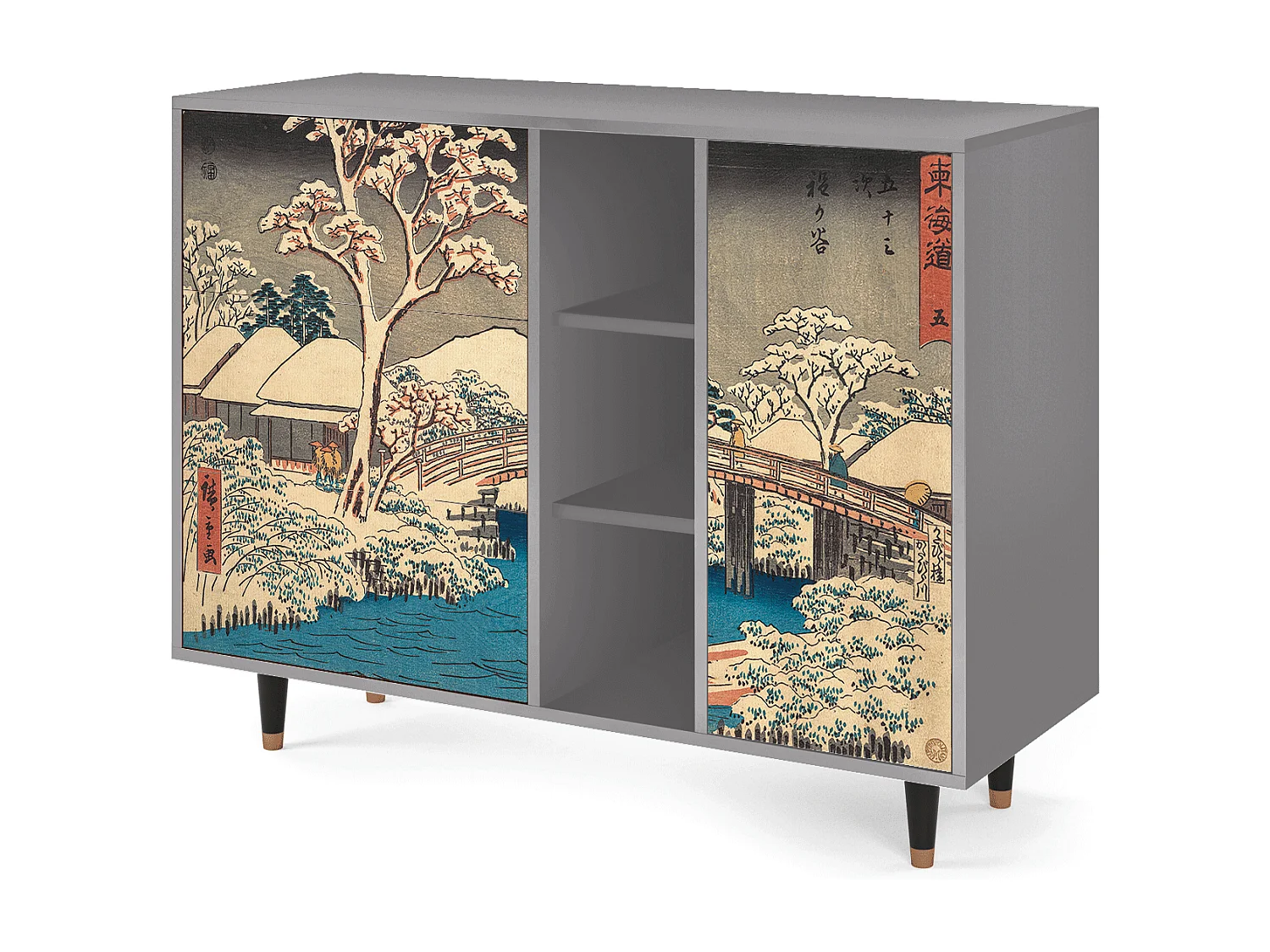Buffet - 125x98x48 cm - BS2 - Katabira River, Gris