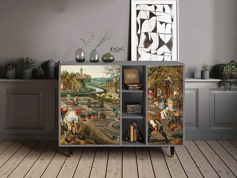 Buffet - 125x98x48 cm - BS2 - The Younger - Spring, Gris