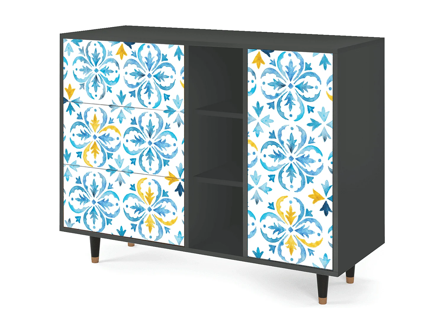 Buffet - 125x98x48 cm - BS2 - Lisbon Flover, Anthracite