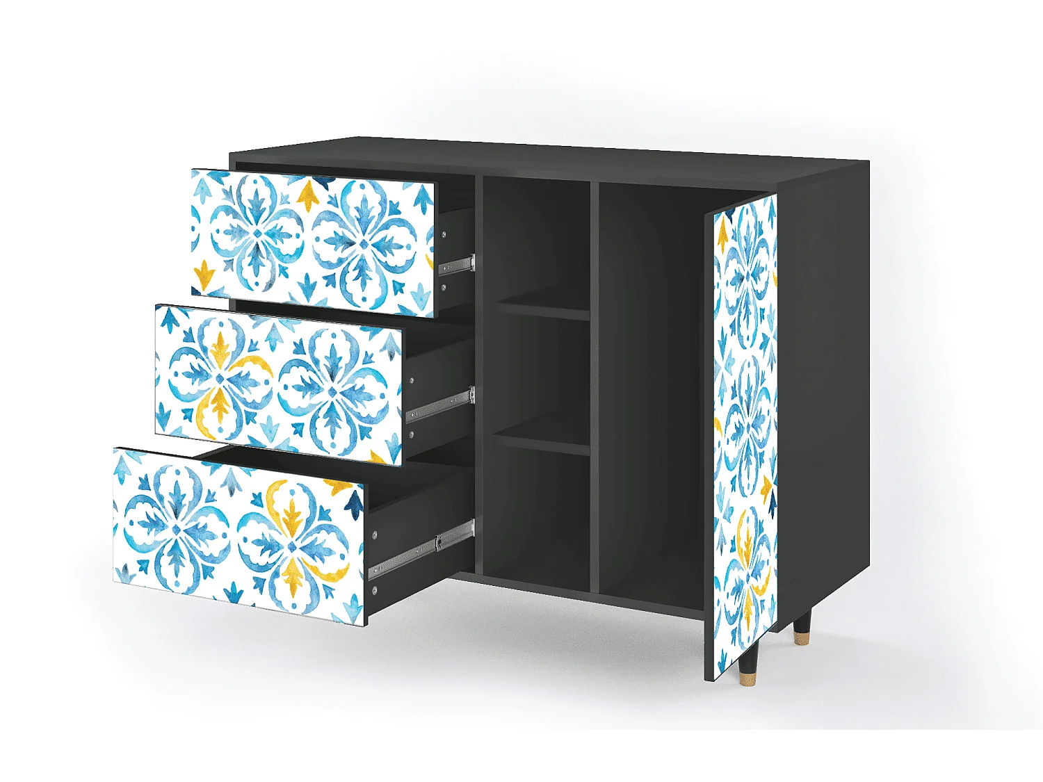 Buffet - 125x98x48 cm - BS2 - Lisbon Flover, Anthracite
