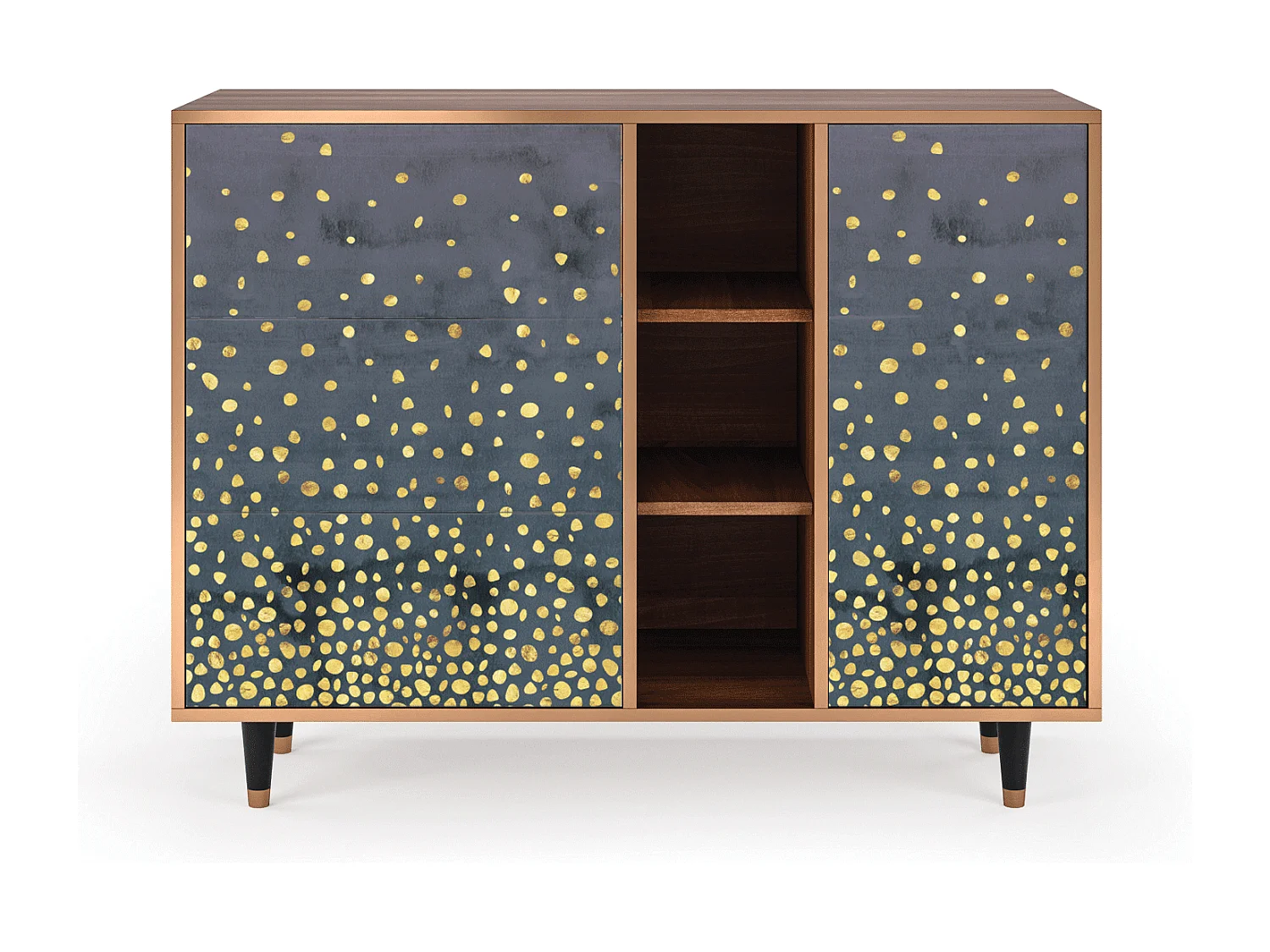 Buffet - 125x98x48 cm - BS2 - Foggy Lights, Noyer