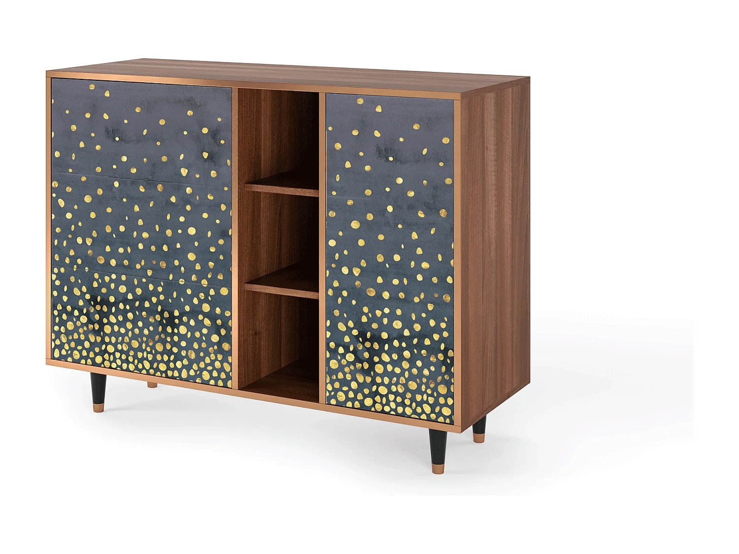 Buffet - 125x98x48 cm - BS2 - Foggy Lights, Noyer