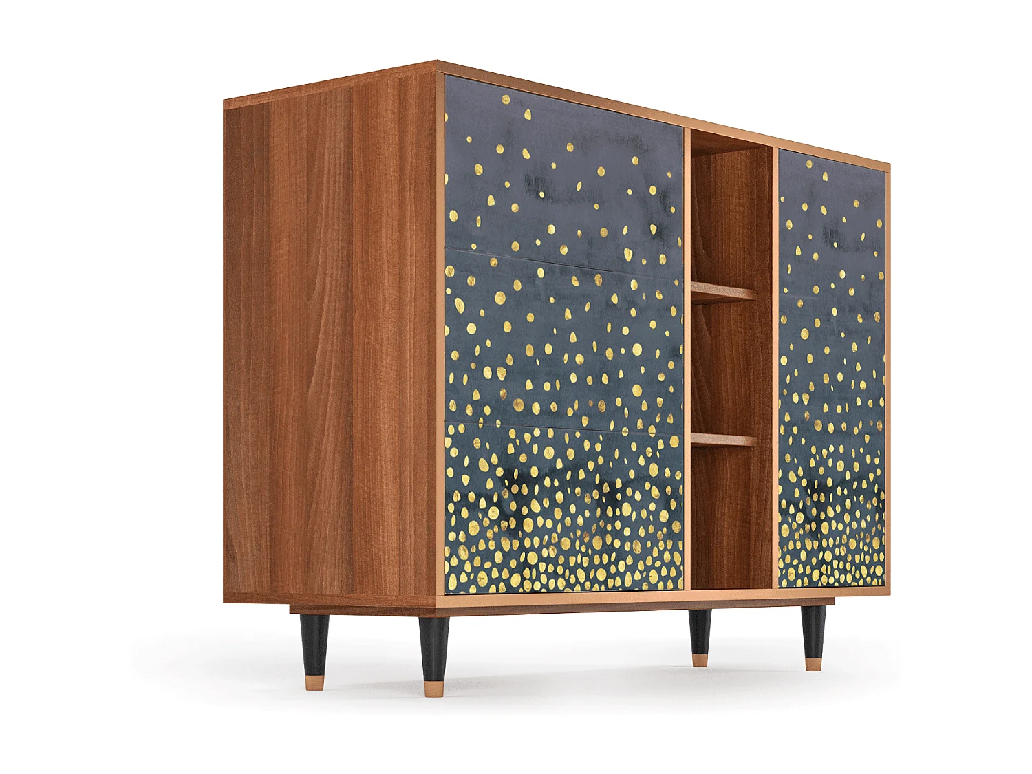 Buffet - 125x98x48 cm - BS2 - Foggy Lights, Noyer