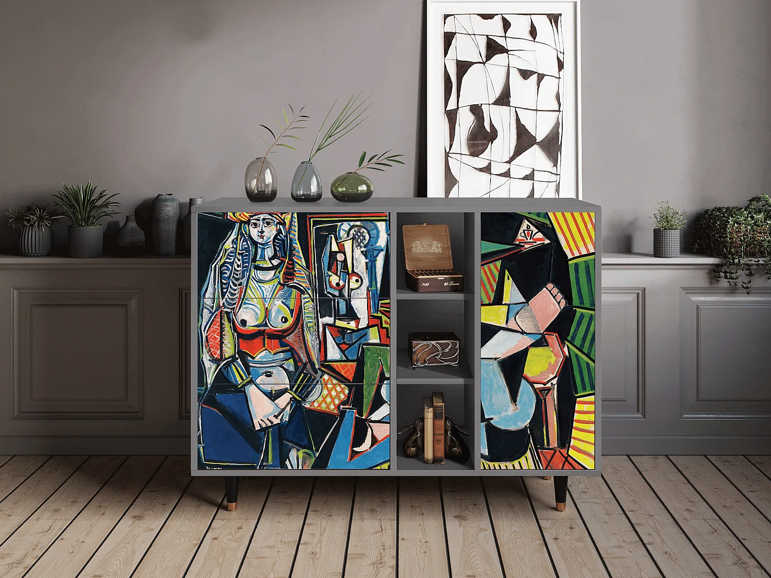 Aparador - 125x98x48 cm - BS2 - Women of Algiers, Cinza