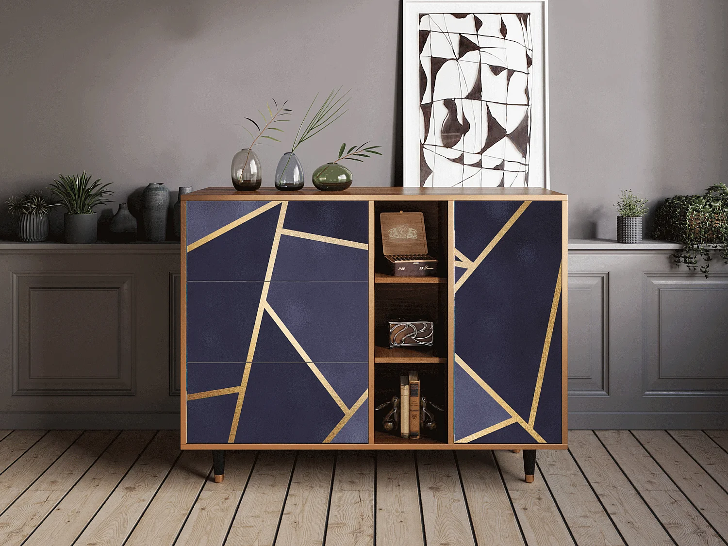 Buffet - 125x98x48 cm - BS2 - The Amethyst, Noyer