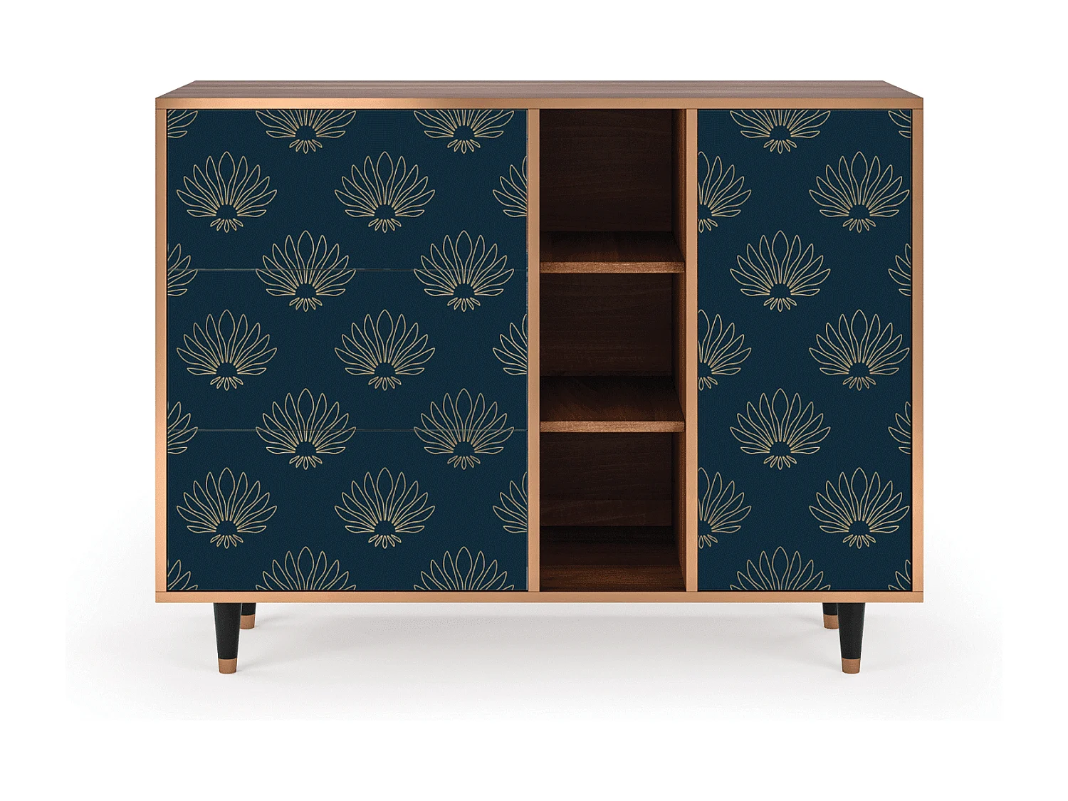 Buffet - 125x98x48 cm - BS2 - Blue Lotus, Noyer