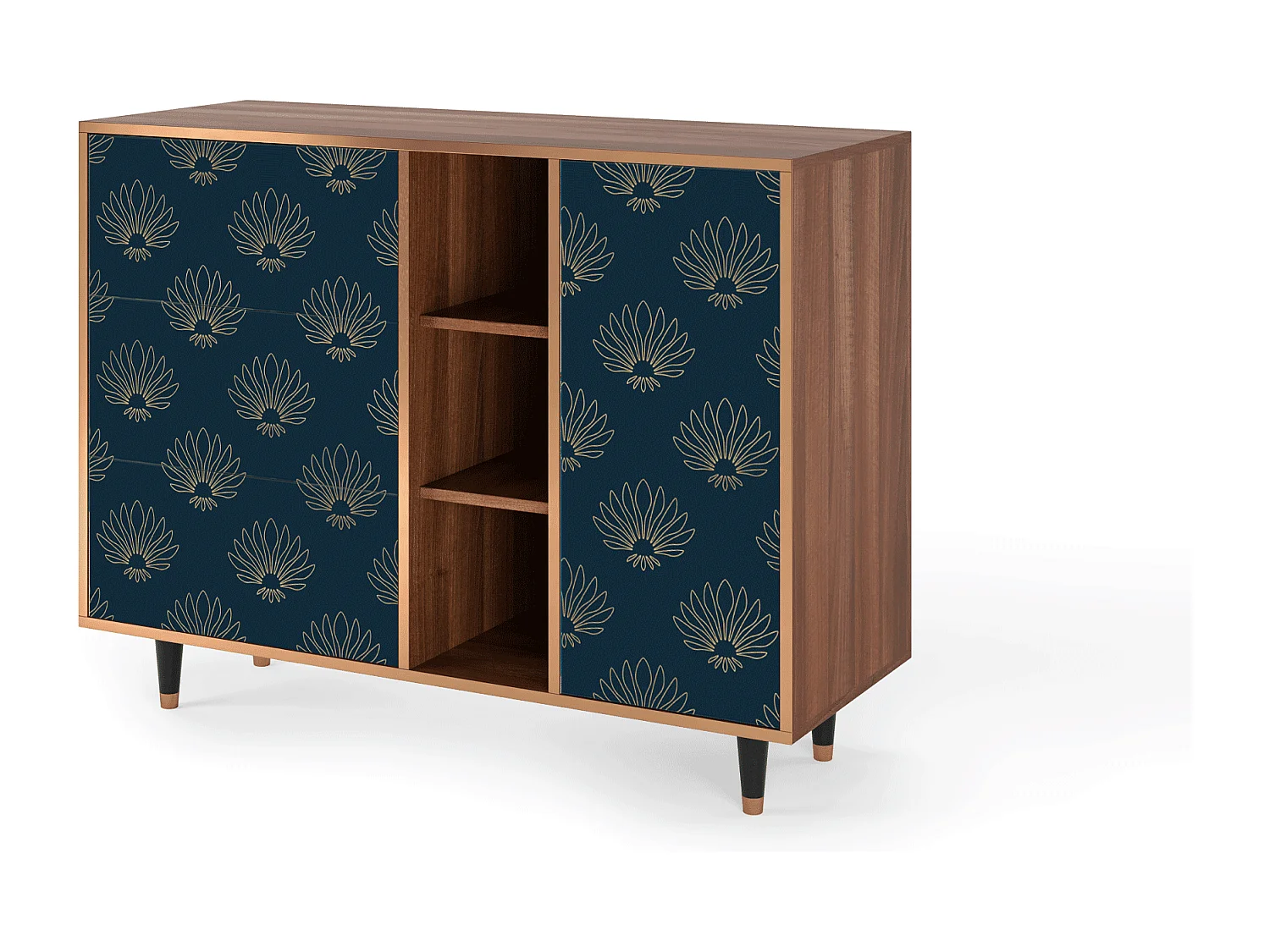 Buffet - 125x98x48 cm - BS2 - Blue Lotus, Noyer