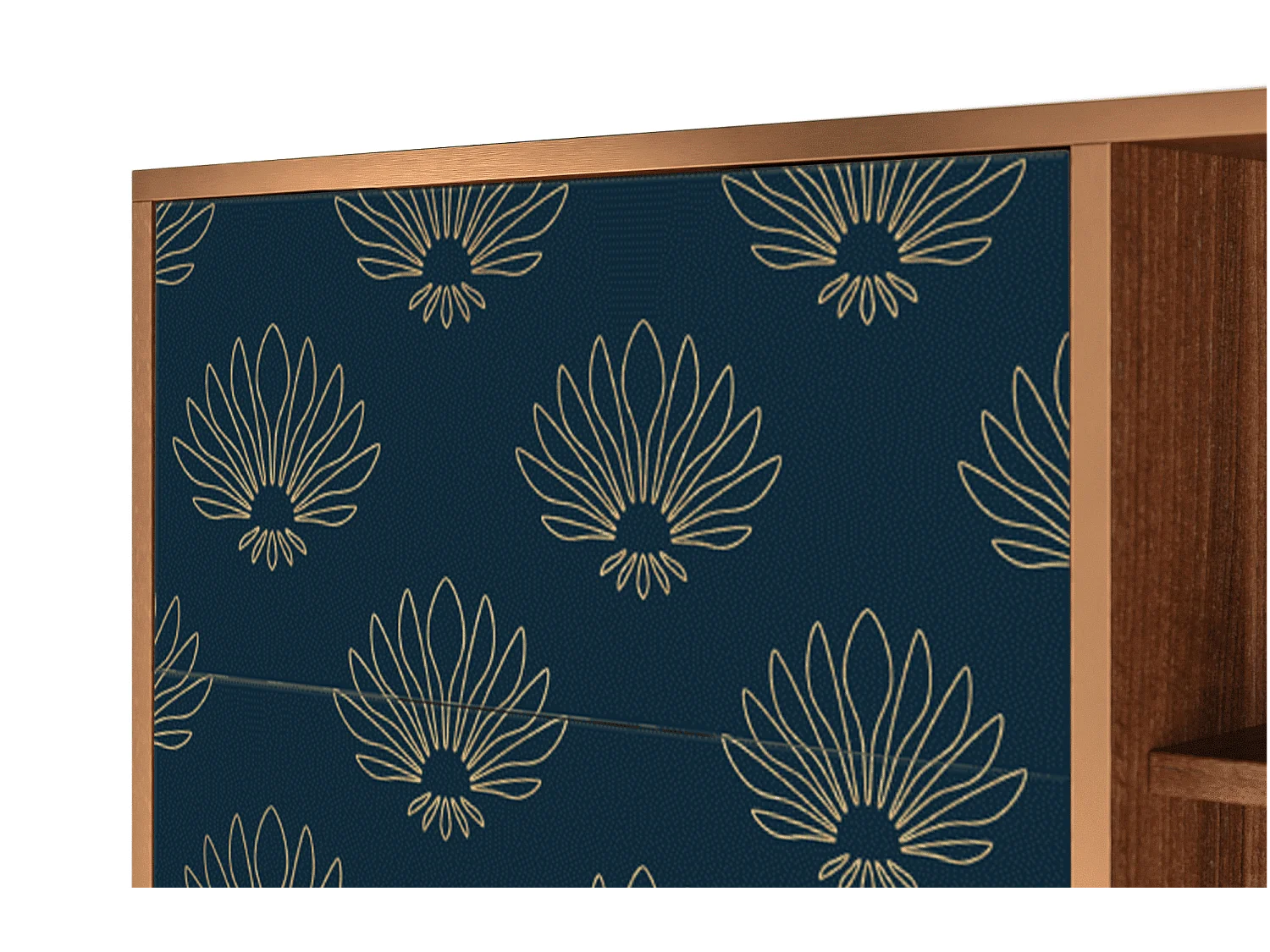 Buffet - 125x98x48 cm - BS2 - Blue Lotus, Noyer