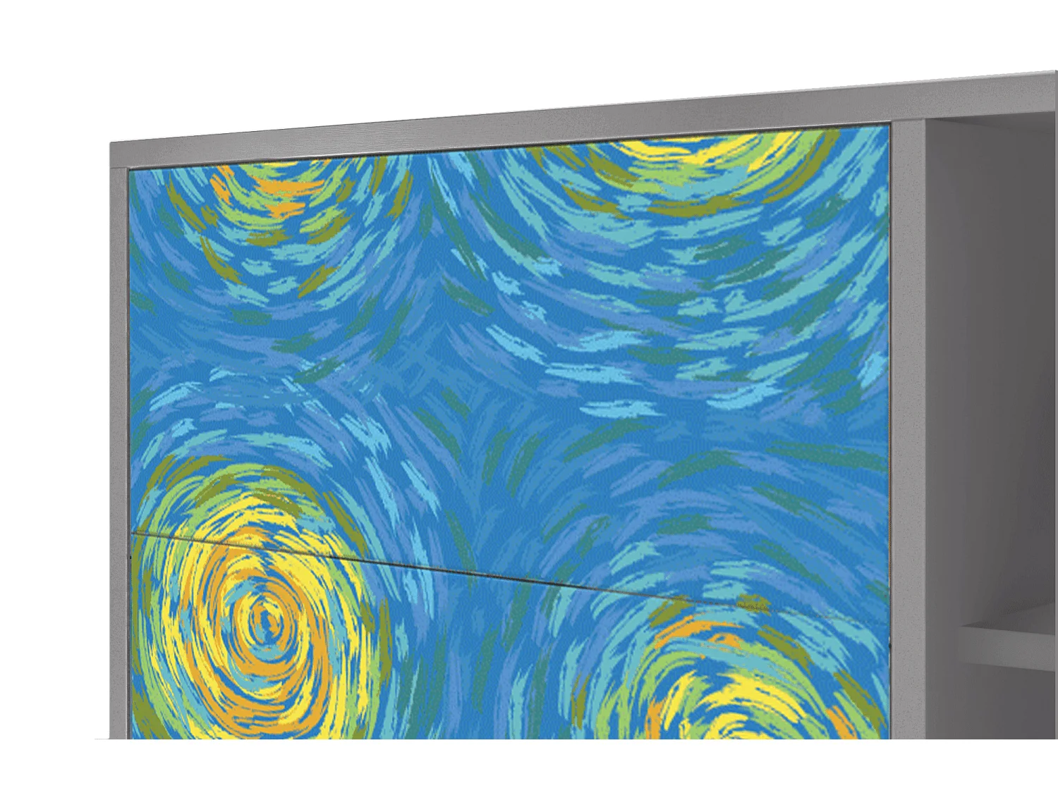 Buffet - 125x98x48 cm - BS2 - Van Gogh Lights, Gris