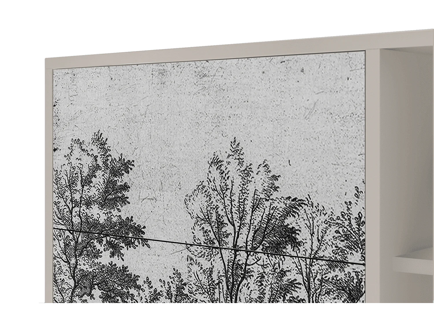 Kredens - 125x98x48 cm - BS2 - Castle with Bridge, Piaskowy