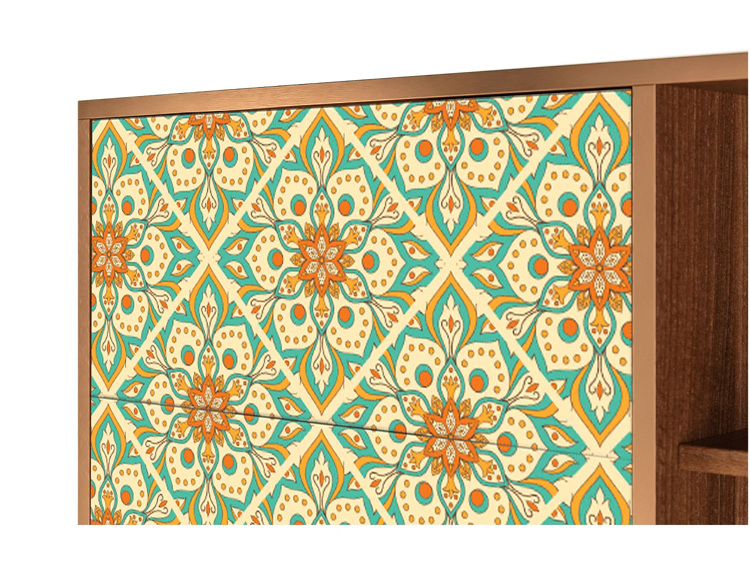 Credenza - 125x98x48 cm - BS2 - Hindu Daisy, Noce