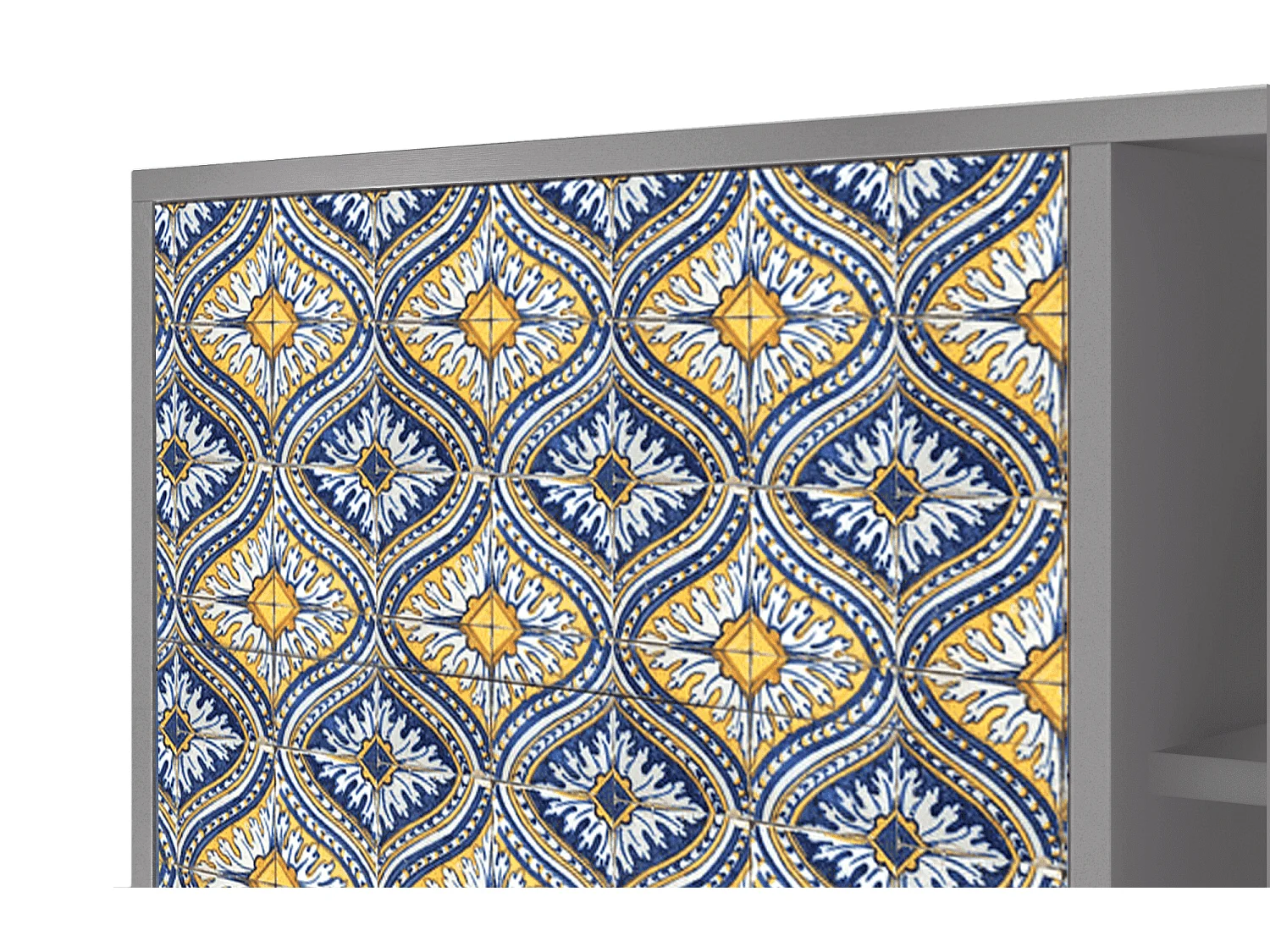 Aparador - 125x98x48 cm - BS2 - Illusory Pattern, Cinza