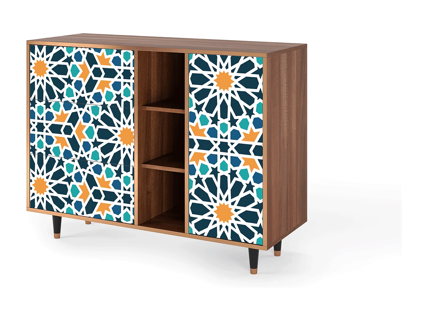 Buffet - 125x98x48 cm - BS2 - Kaleidoscope, Noyer