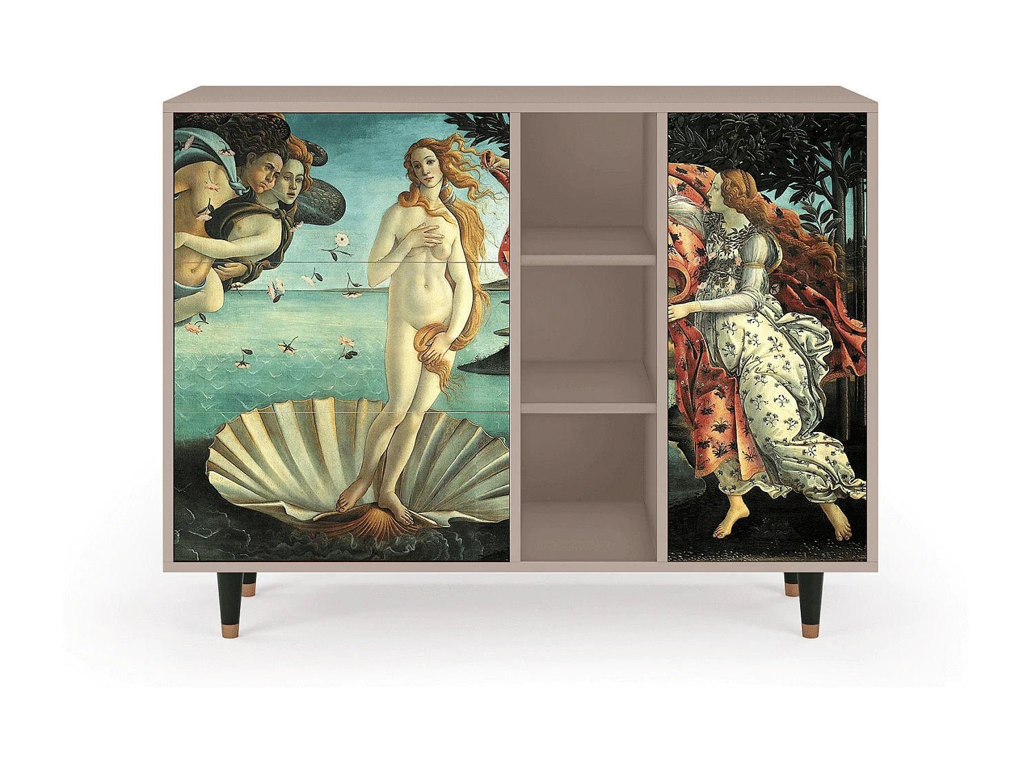 Kredens - 125x98x48 cm - BS2 - The Birth of Venus, Latte