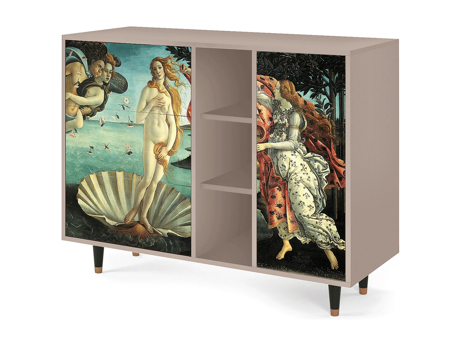 Kredens - 125x98x48 cm - BS2 - The Birth of Venus, Latte