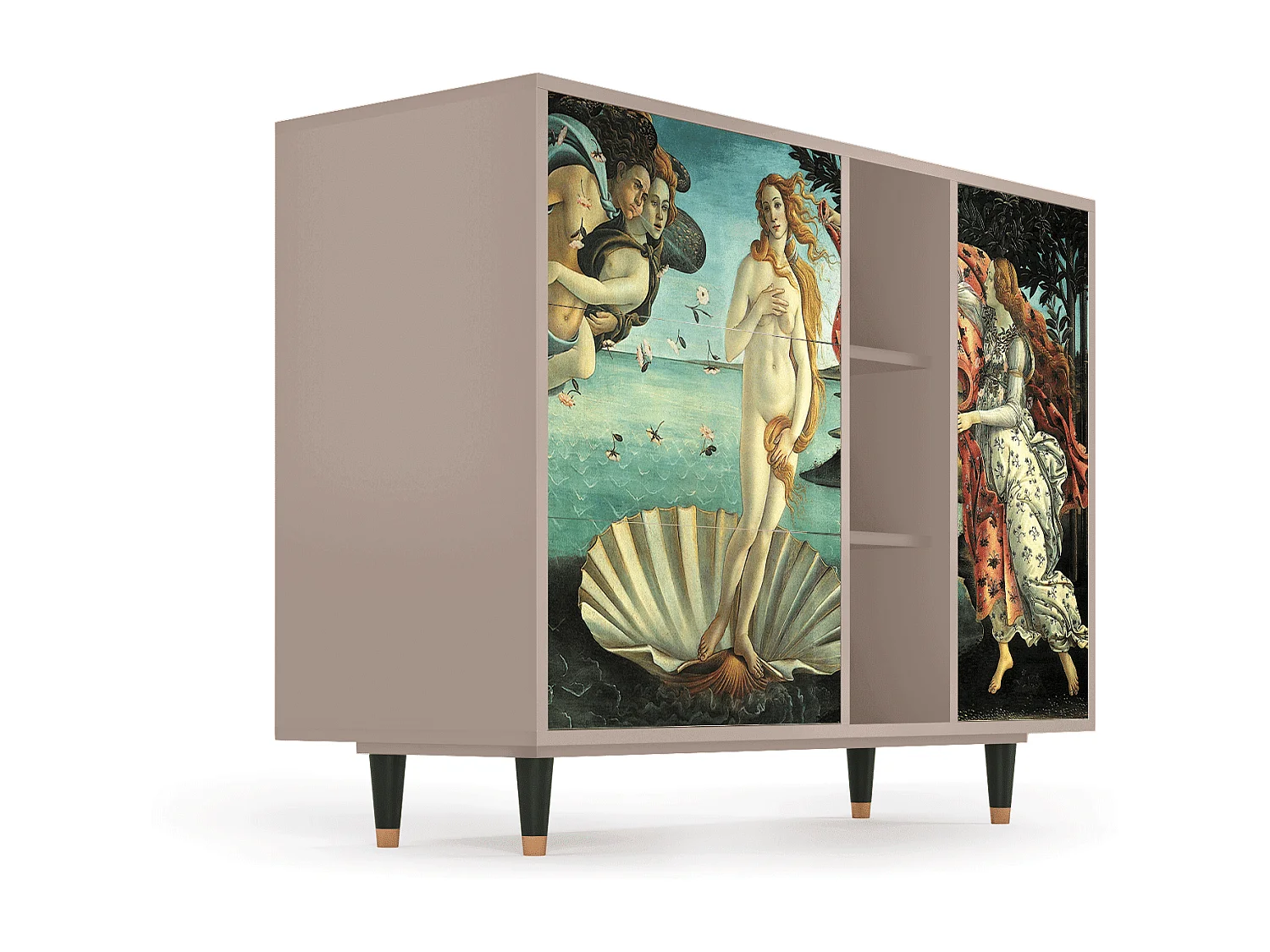 Kredens - 125x98x48 cm - BS2 - The Birth of Venus, Latte