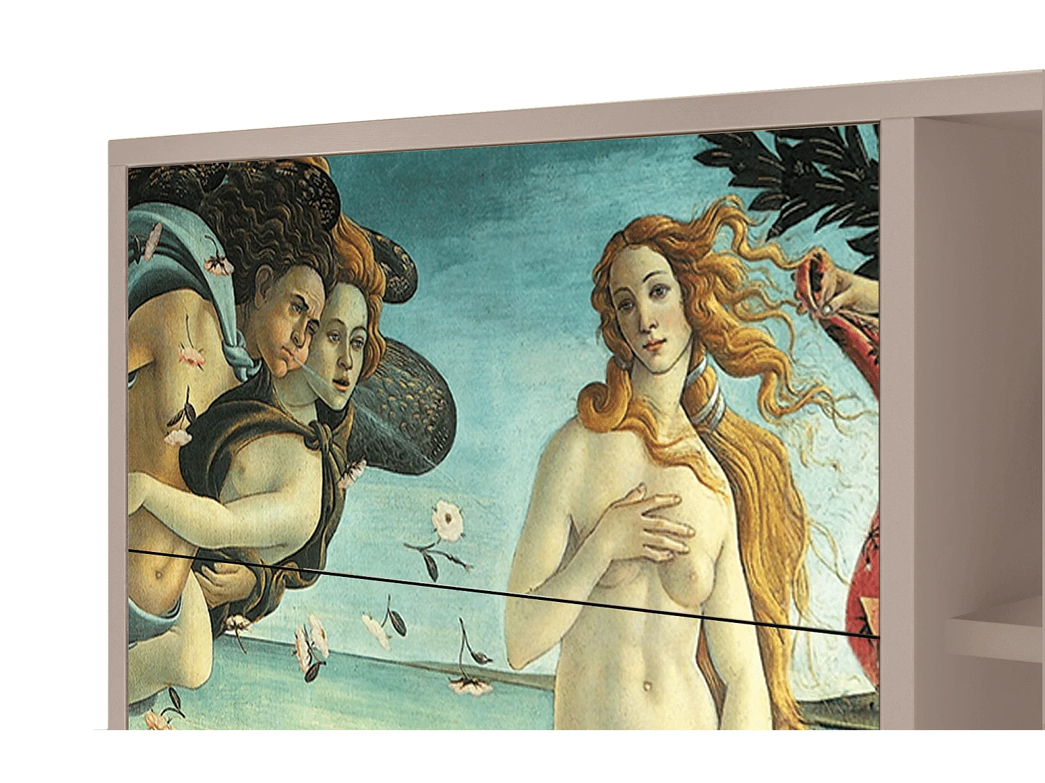 Kredens - 125x98x48 cm - BS2 - The Birth of Venus, Latte