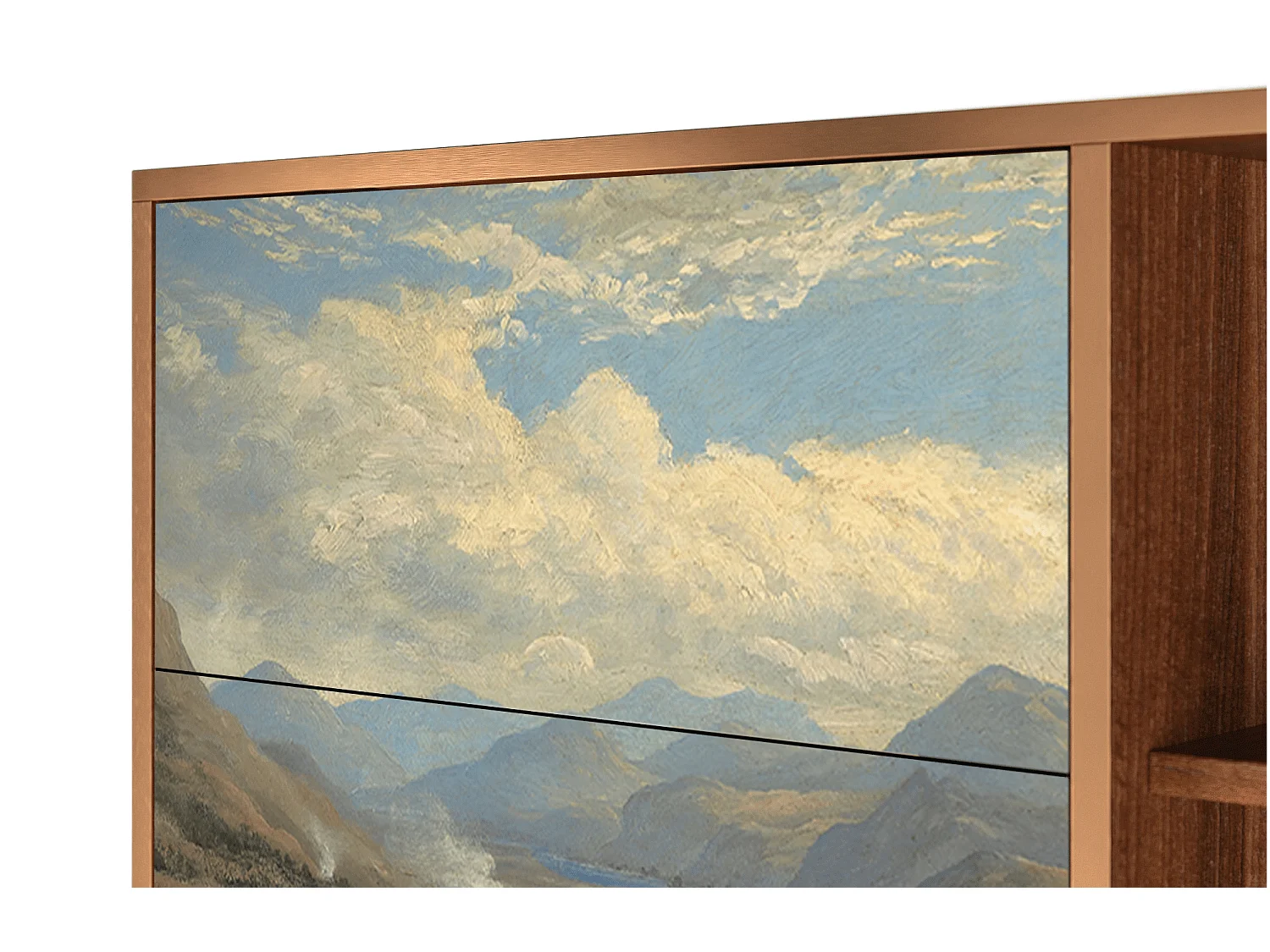 Buffet - 125x98x48 cm - BS2 - View Across the Plains , Noyer