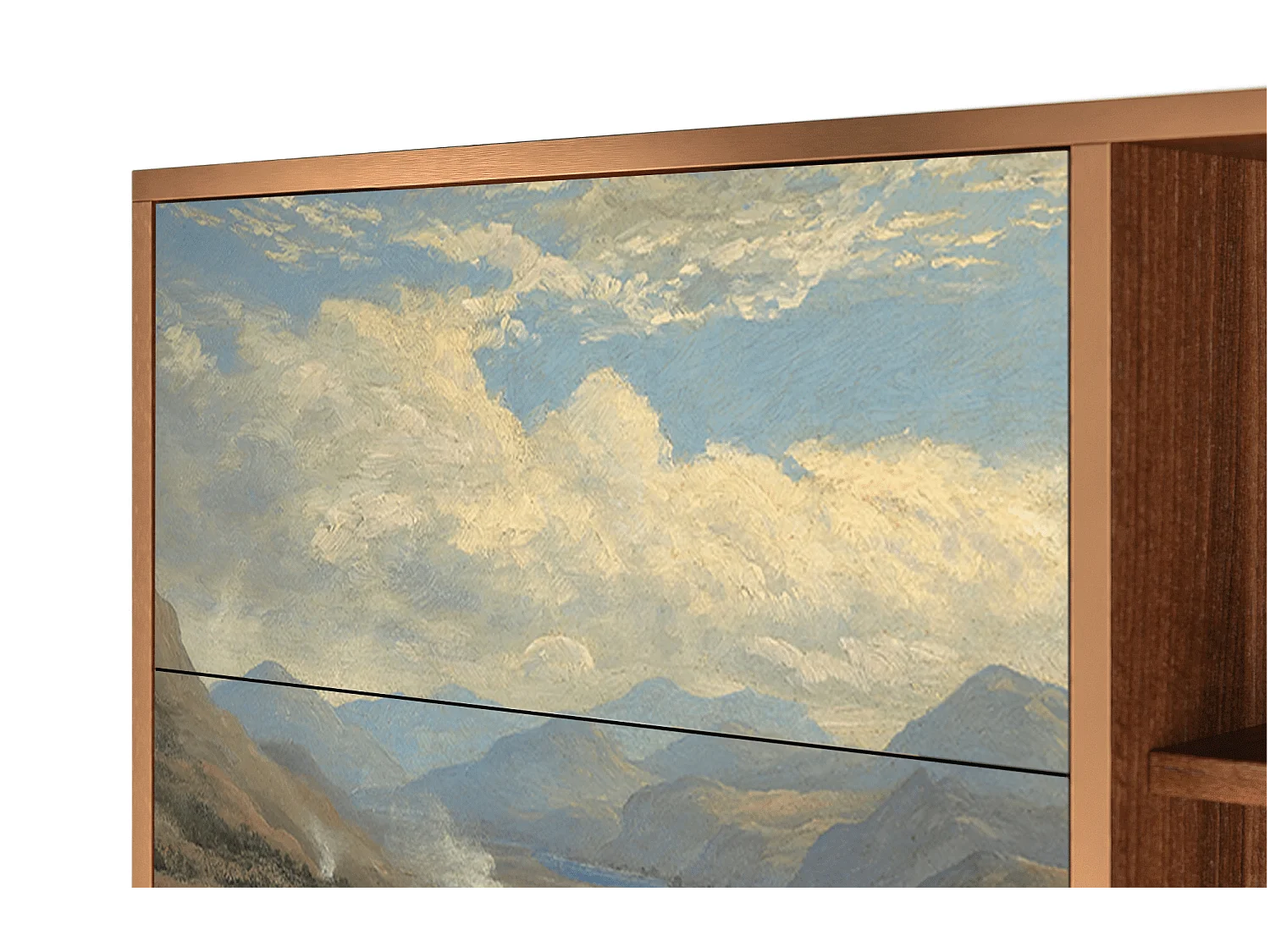 Buffet - 125x98x48 cm - BS2 - View Across the Plains , Noyer