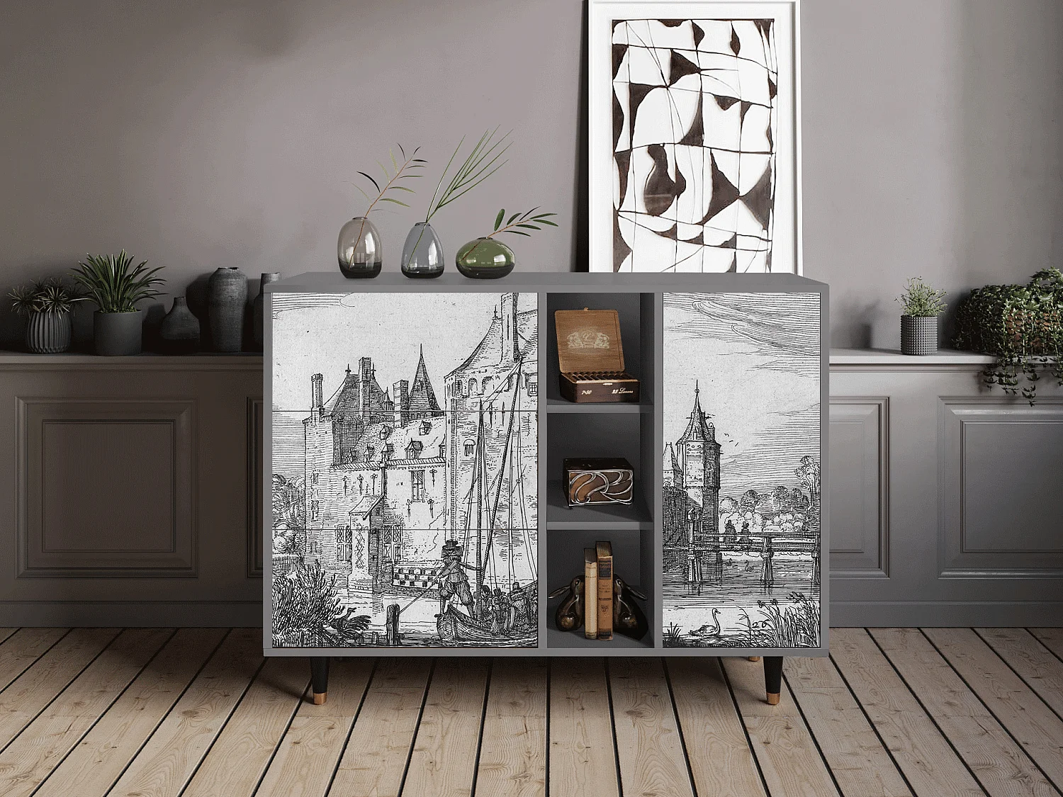Buffet - 125x98x48 cm - BS2 - Castle by Breugel, Gris