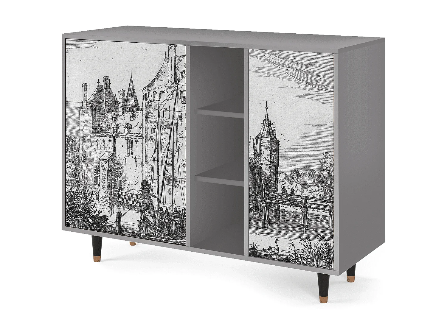 Buffet - 125x98x48 cm - BS2 - Castle by Breugel, Gris