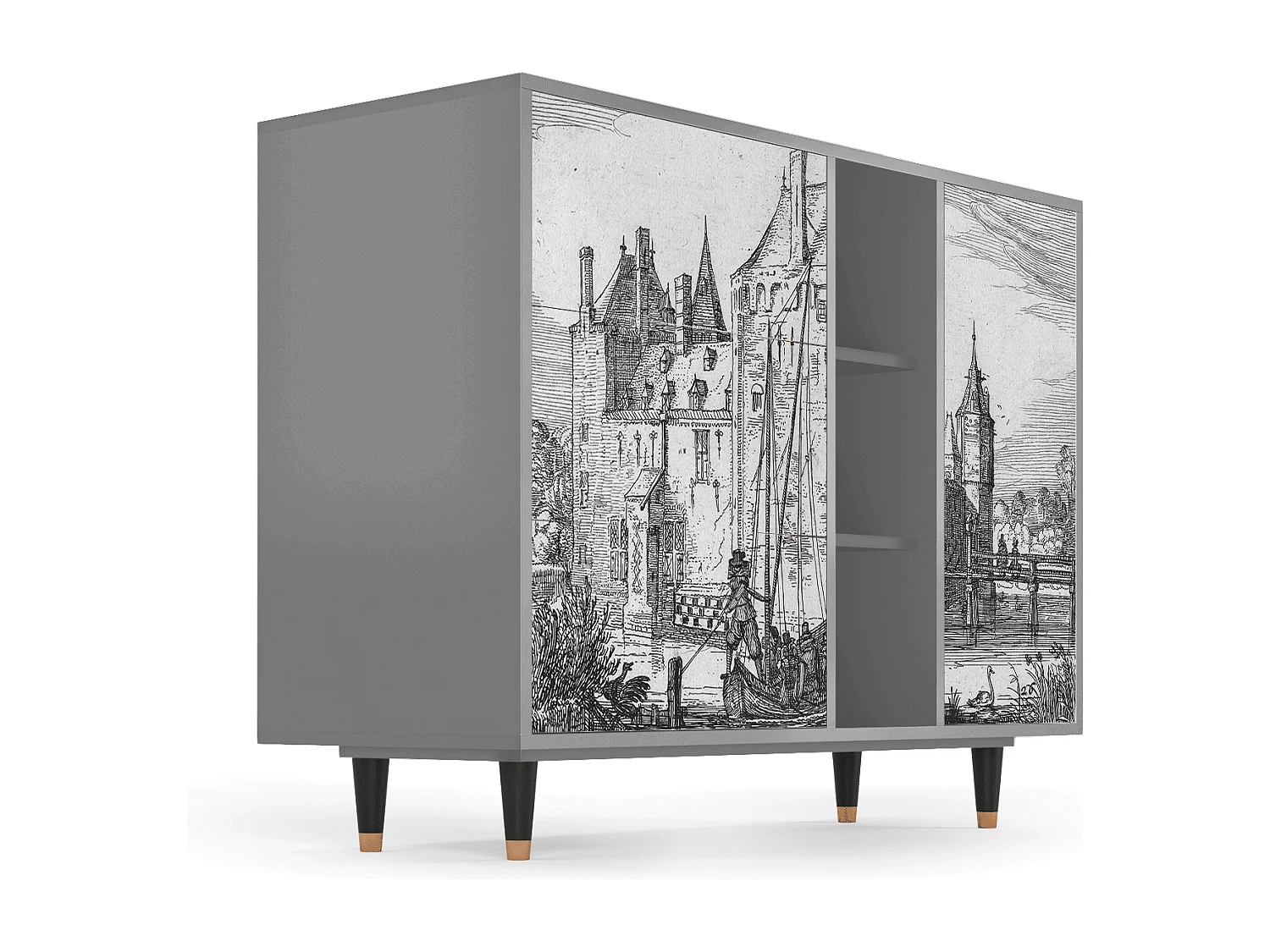 Buffet - 125x98x48 cm - BS2 - Castle by Breugel, Gris