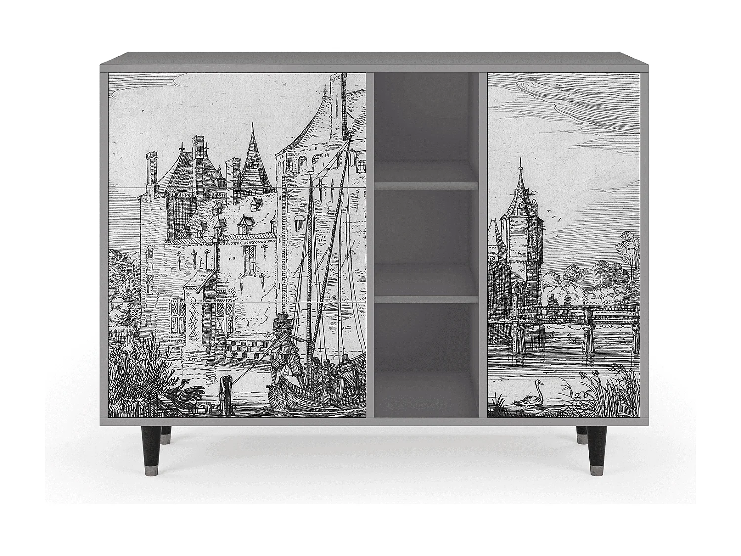 Buffet - 125x98x48 cm - BS2 - Castle by Breugel, Gris