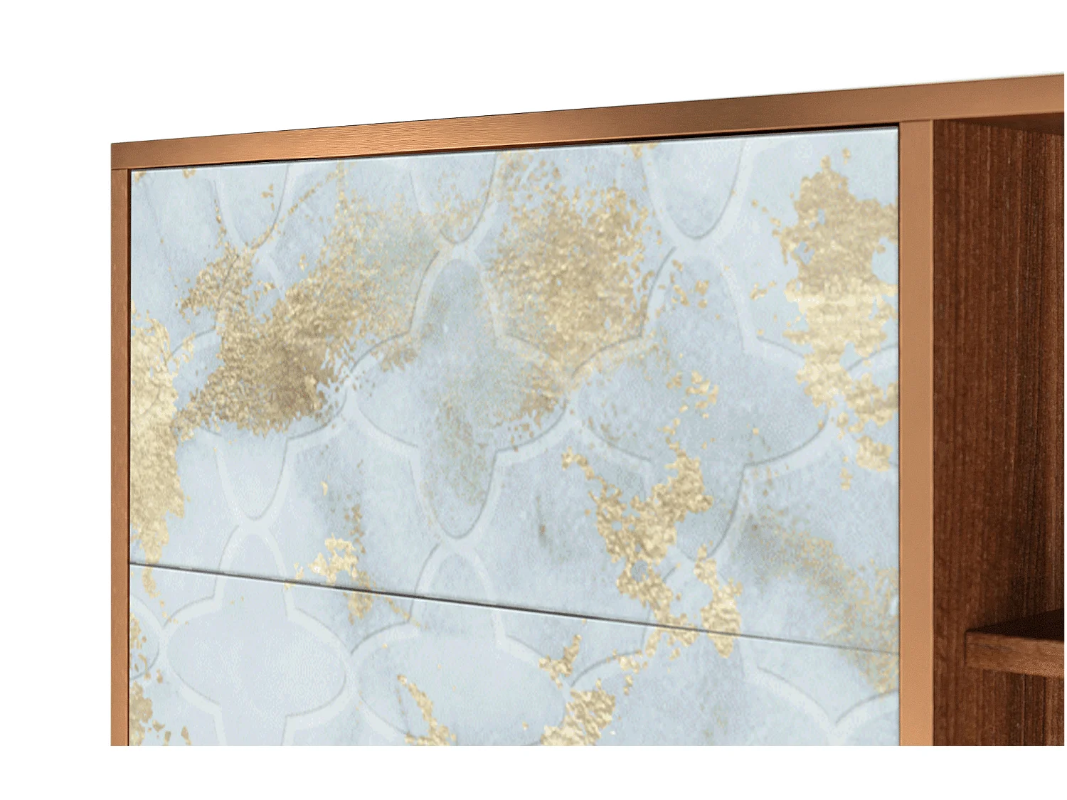 Sideboard - 125x98x48 cm - BS2 - Golden Waves, Walnuss