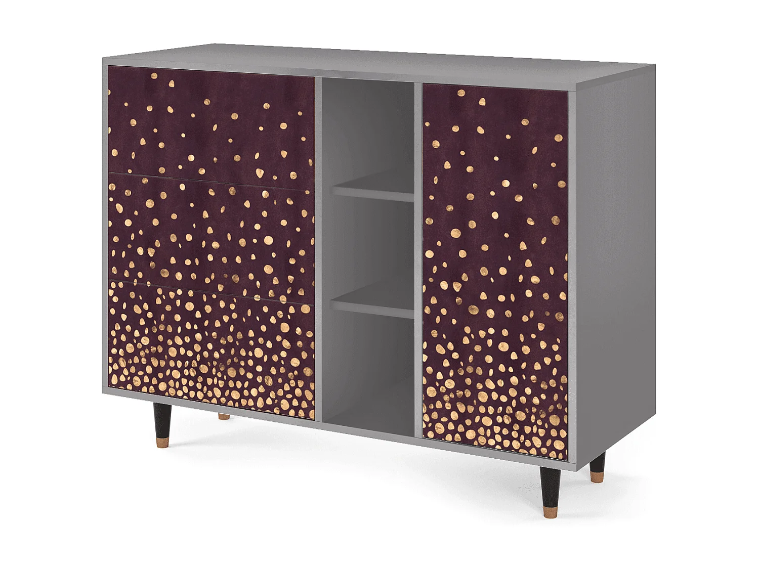 Dressoir - 125x98x48 cm - BS2 - Glowworms, Grijs
