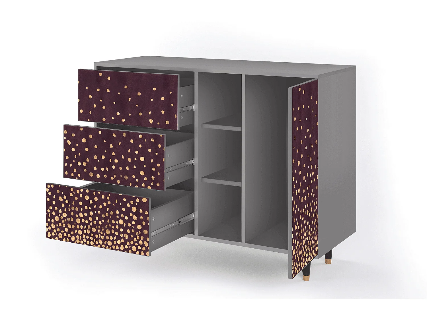 Dressoir - 125x98x48 cm - BS2 - Glowworms, Grijs