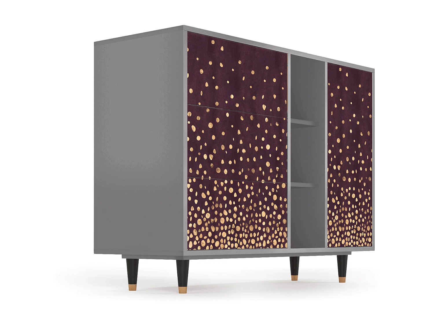 Buffet - 125x98x48 cm - BS2 - Glowworms, Gris