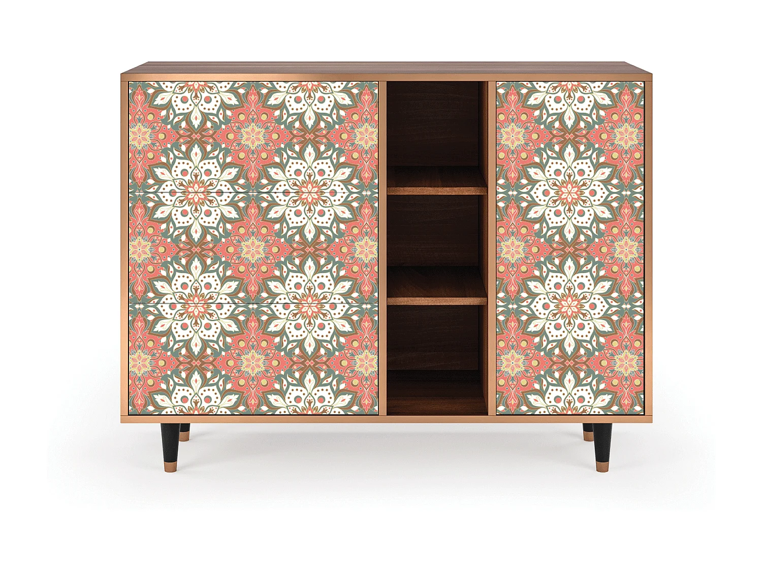 Aparador - 125x98x48 cm - BS2 - Peach Grove, Nogueira