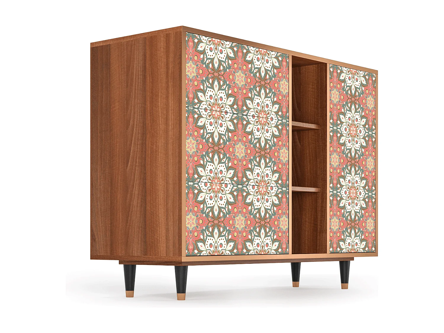 Aparador - 125x98x48 cm - BS2 - Peach Grove, Nogueira