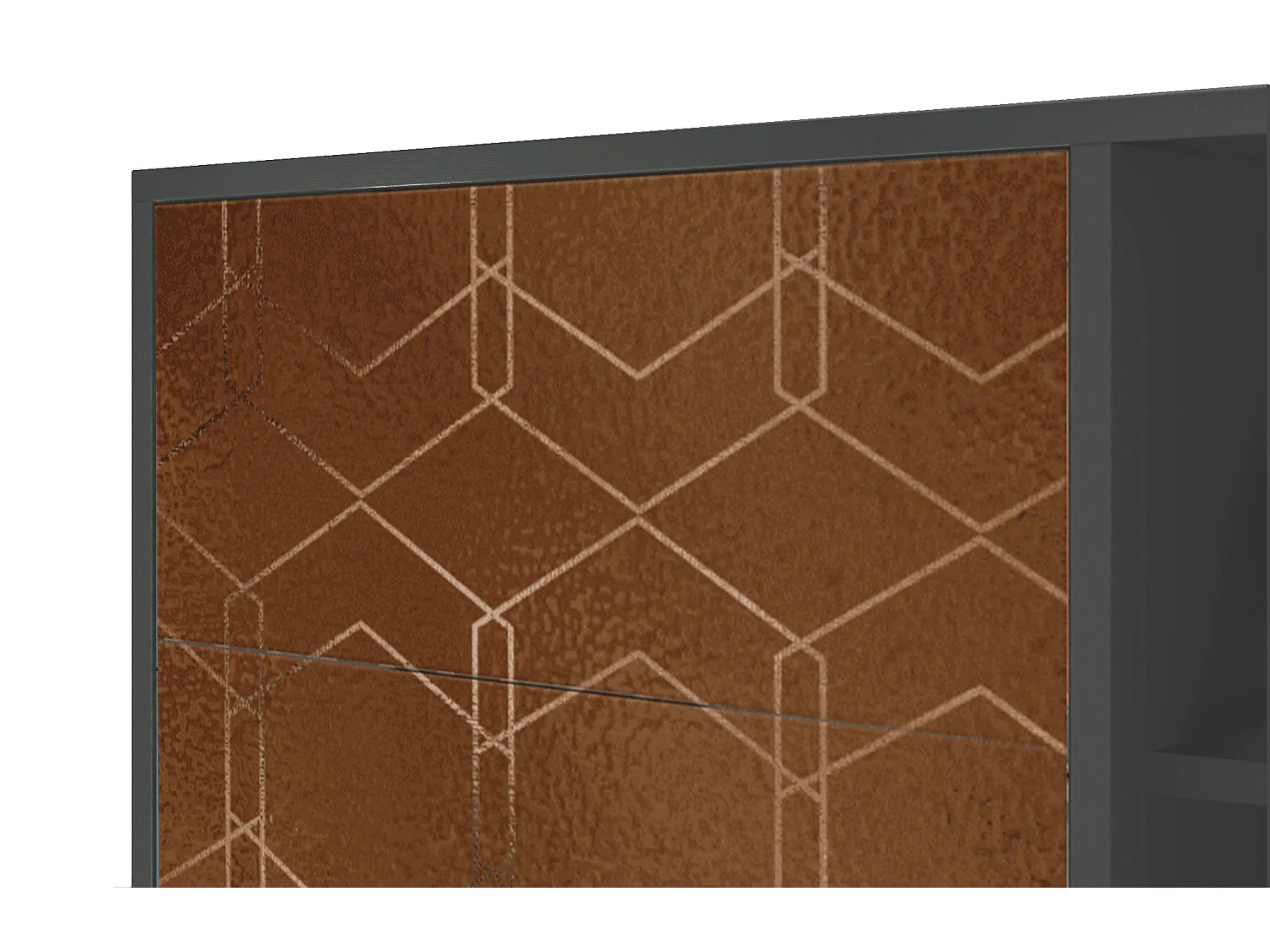 Credenza - 125x98x48 cm - BS2 - Chocolate Bar, Antracite