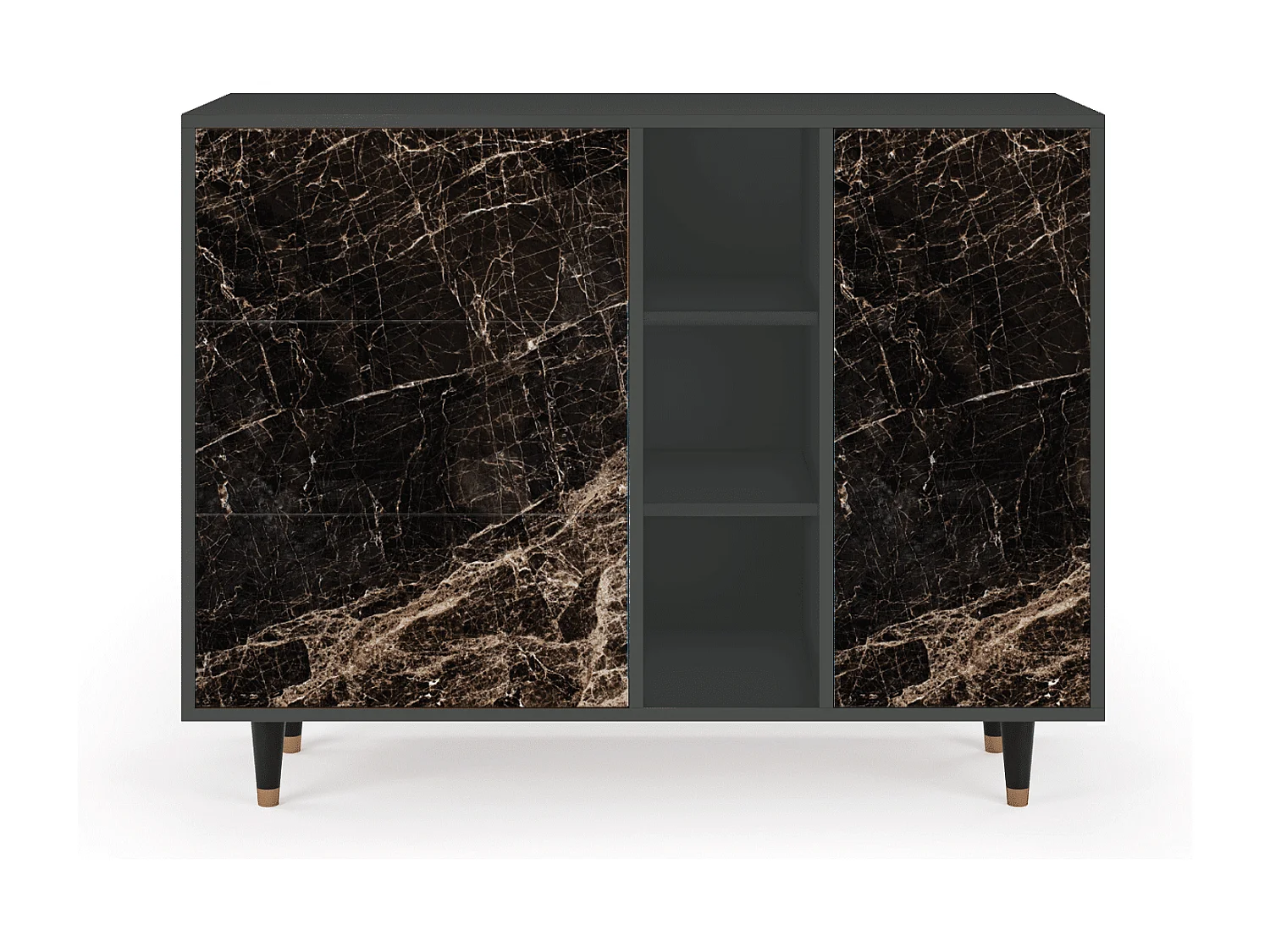 Kredens - 125x98x48 cm - BS2 - Night Abyss, Antracyt