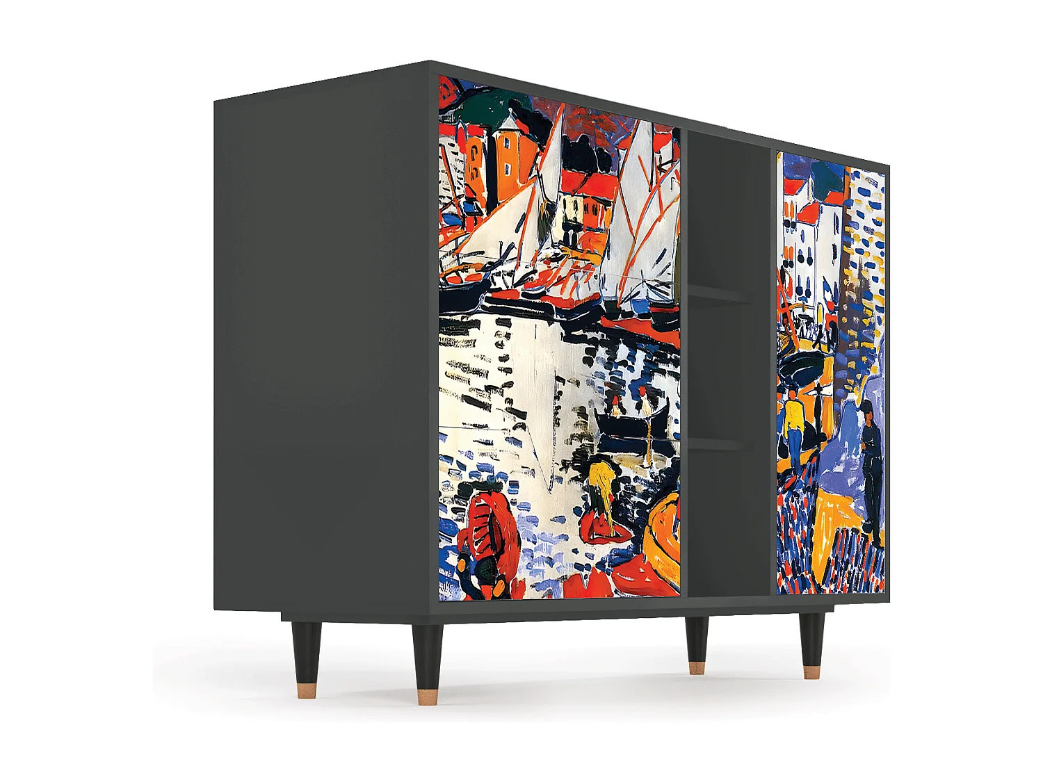 Aparador - 125x98x48 cm - BS2 - Le Séchage des voiles , Antracita